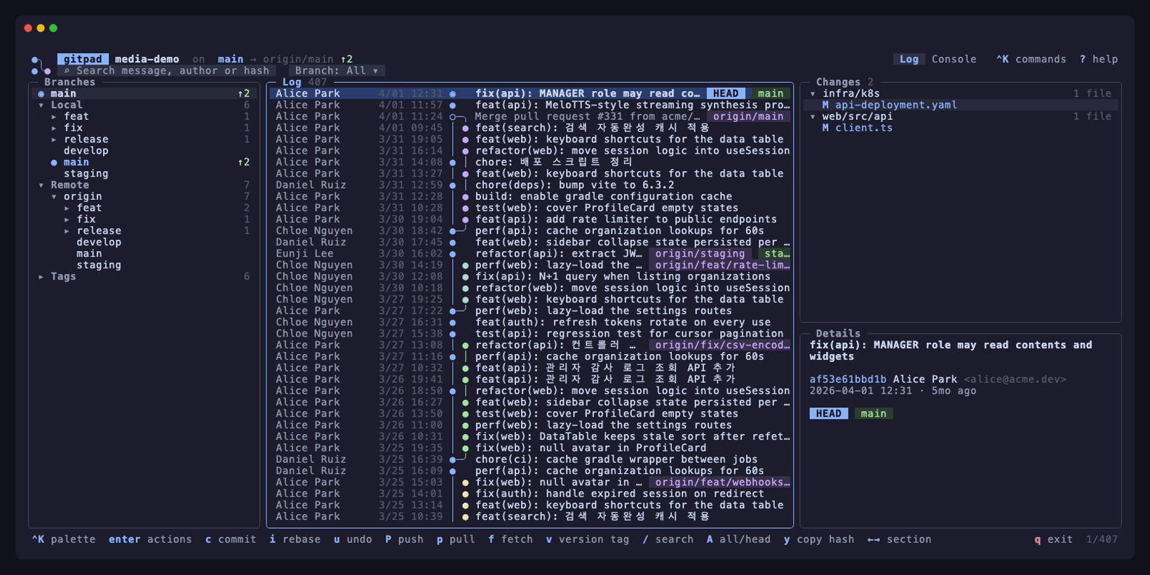 Interactive rebase